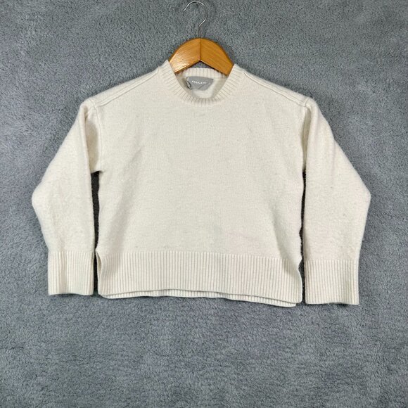 Everlane Sweaters - Everlane Beige Wool Crewneck Boxy Sweater Size M